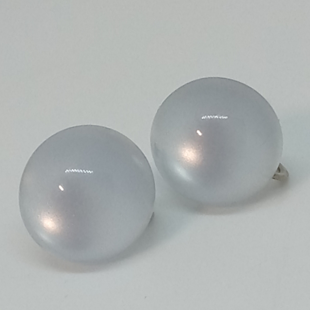 * vintage white moonglow screwback earrings